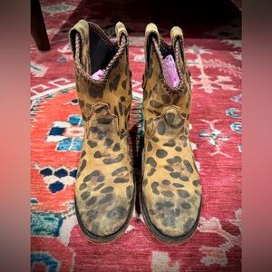 Liberty Black Leopard Print Cheetah Cowboy Boots